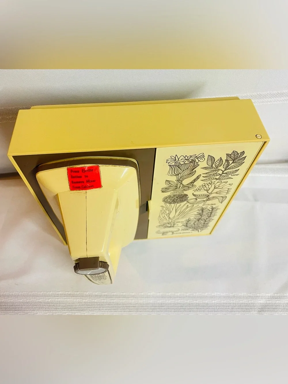 Vintage MCM Sears Counter Craft Solid State Hand Mixer with Storage Case WORKS